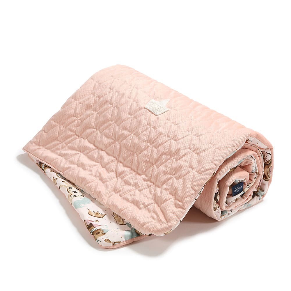 La Millou波蘭 Velvet頂級棉柔雙面柔柔毯加大｜仙履奇緣(粉底)｜舒柔嫩粉