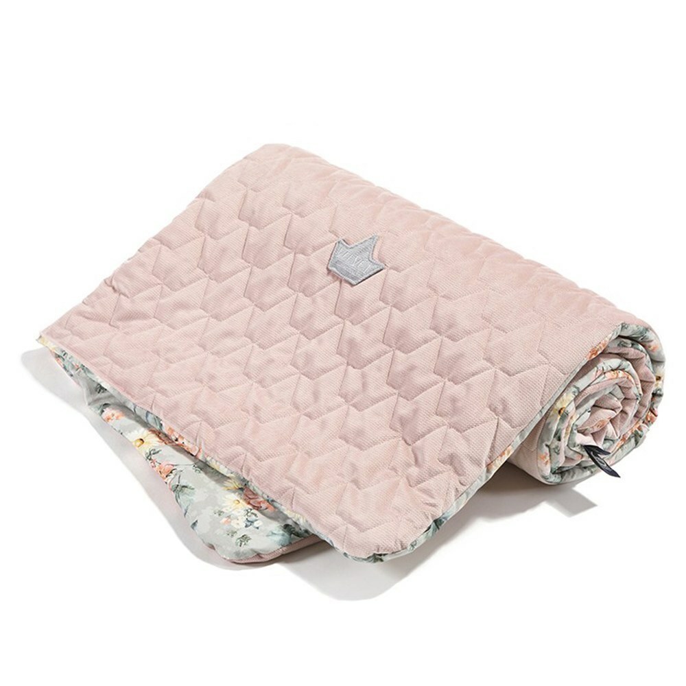 La Millou波蘭 Velvet頂級棉柔雙面柔柔毯加大｜春日小雛菊｜舒柔燻粉