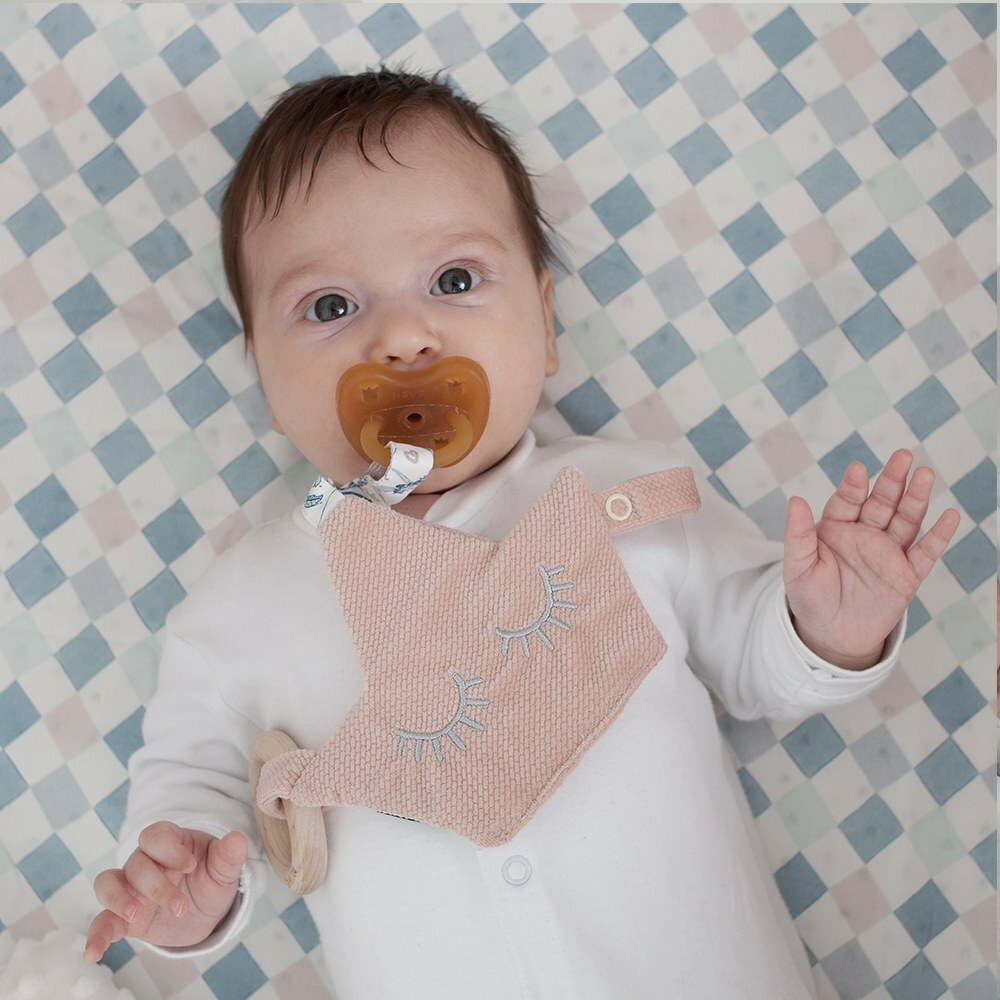 La Millou波蘭 Velvet頂級棉柔多功能安撫奶嘴帶｜舒柔嫩粉