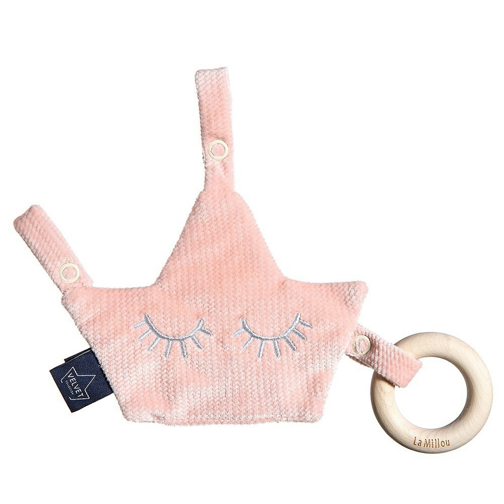 La Millou波蘭 Velvet頂級棉柔多功能安撫奶嘴帶｜舒柔嫩粉