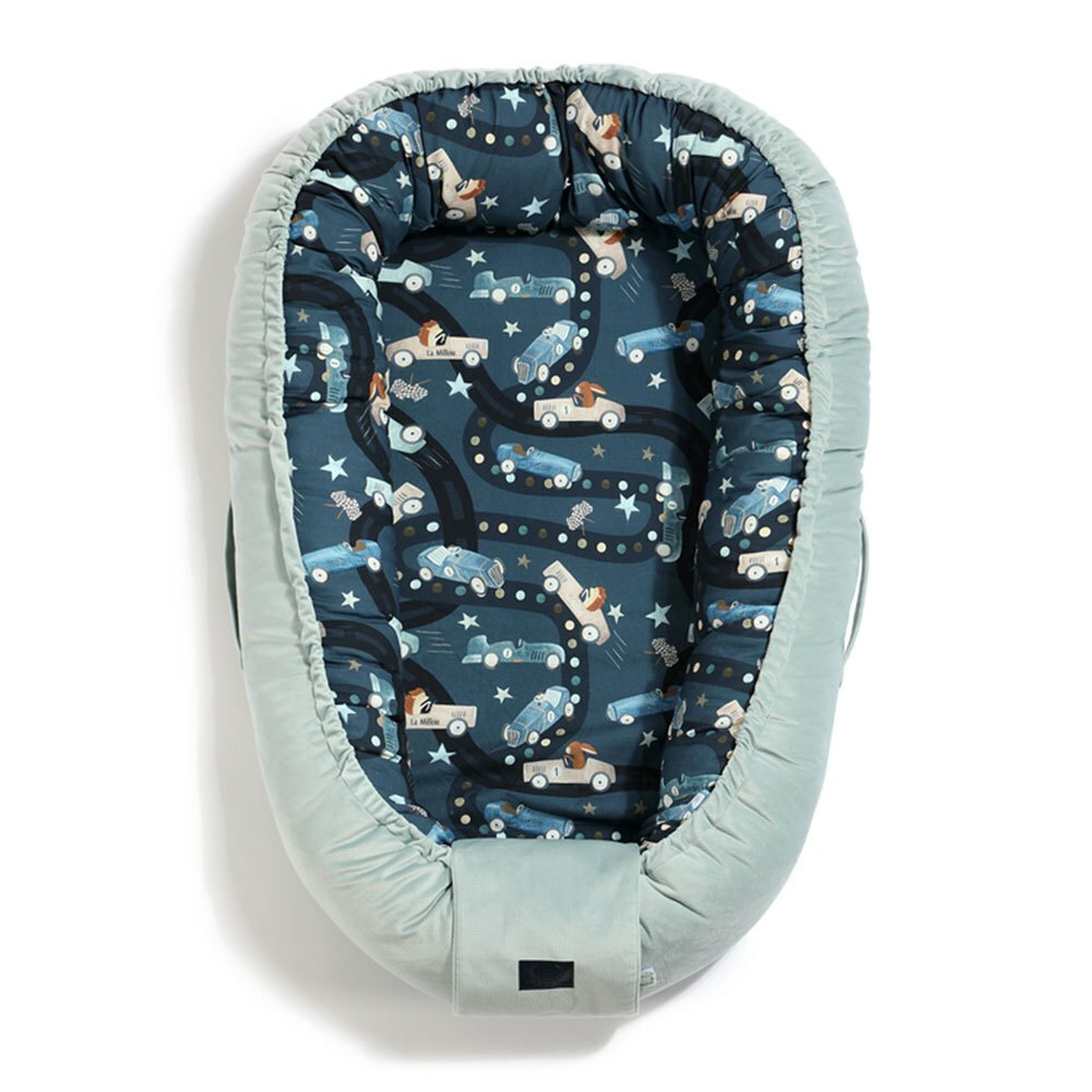 La Millou波蘭 Velvet頂級棉柔嬰兒睡窩(鋪棉版)｜La Millou賽車場｜舒柔燻綠