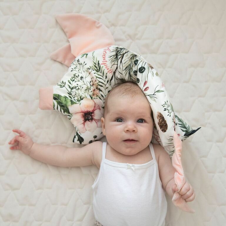 La Millou波蘭 Velvet頂級棉柔小豬枕｜棕櫚女孩｜舒柔粉綠