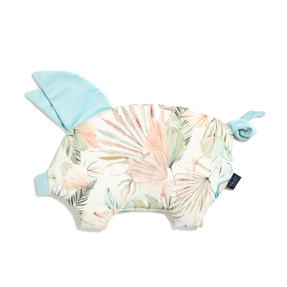 La Millou波蘭 Velvet頂級棉柔小豬枕｜棕櫚女孩｜舒柔粉綠