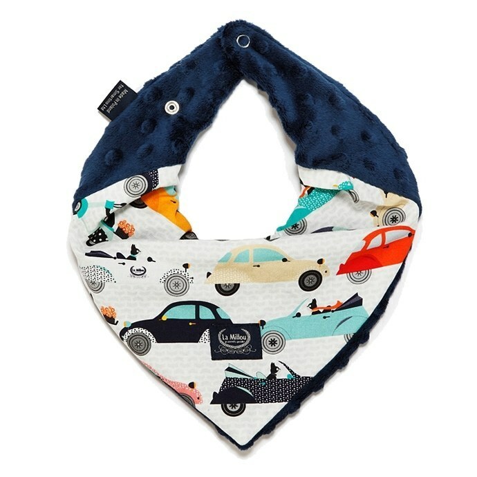 La Millou波蘭 豆豆圍兜領巾｜法鬥噗噗車｜勇氣海軍藍