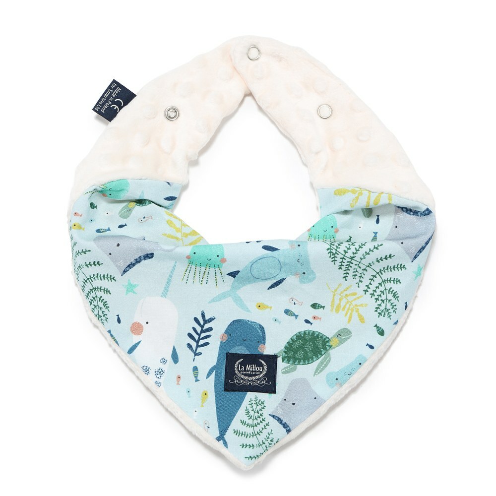 La Millou波蘭 豆豆圍兜領巾｜海底總動員｜雲朵白