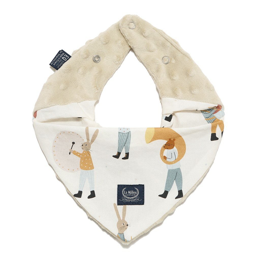 La Millou波蘭 豆豆領巾/圍兜｜兔兔演奏家(藍)｜伊莉沙白