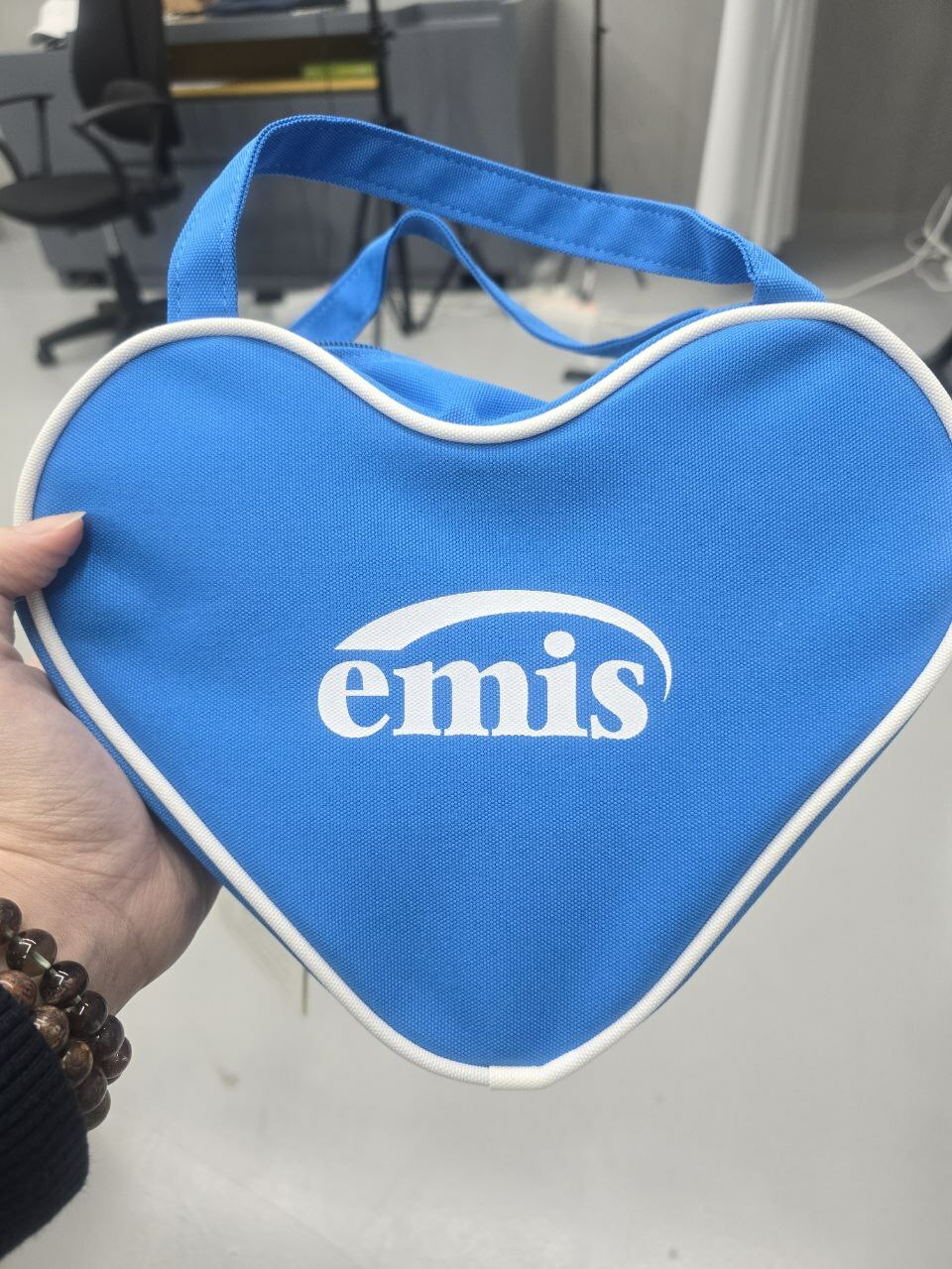 [S] EMIS HEART TOTE BAG,BLUE, 10079520001 (SZZ384)