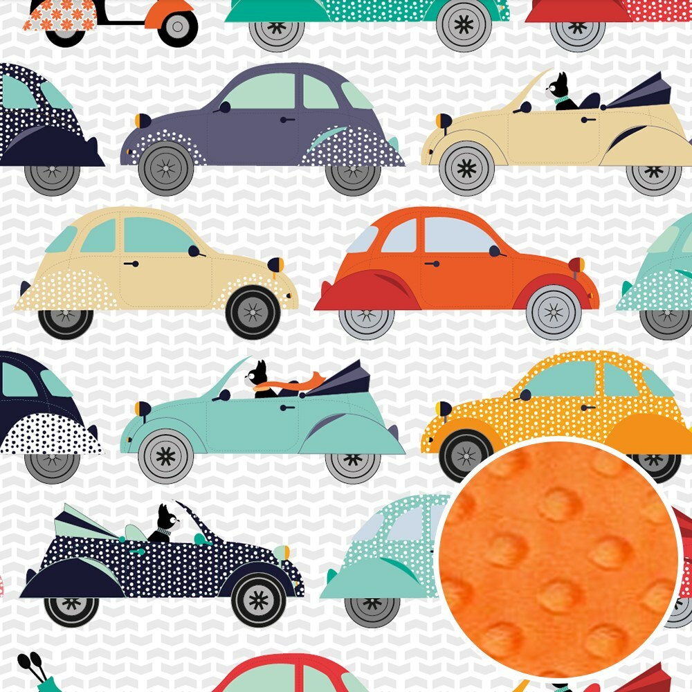 La Millou波蘭 暖膚豆豆毯加大｜法鬥噗噗車｜勇氣海軍藍