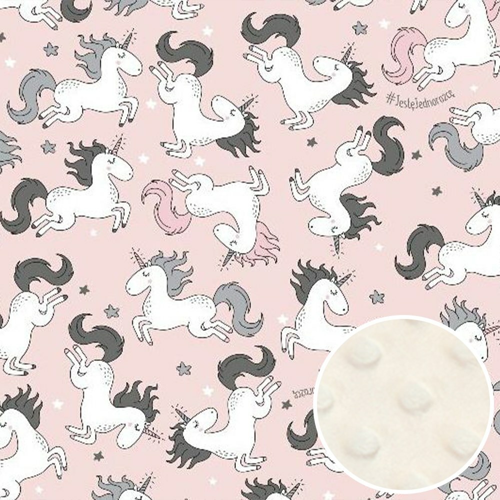 La Millou波蘭 暖膚豆豆毯加大｜童話獨角獸｜雲朵白