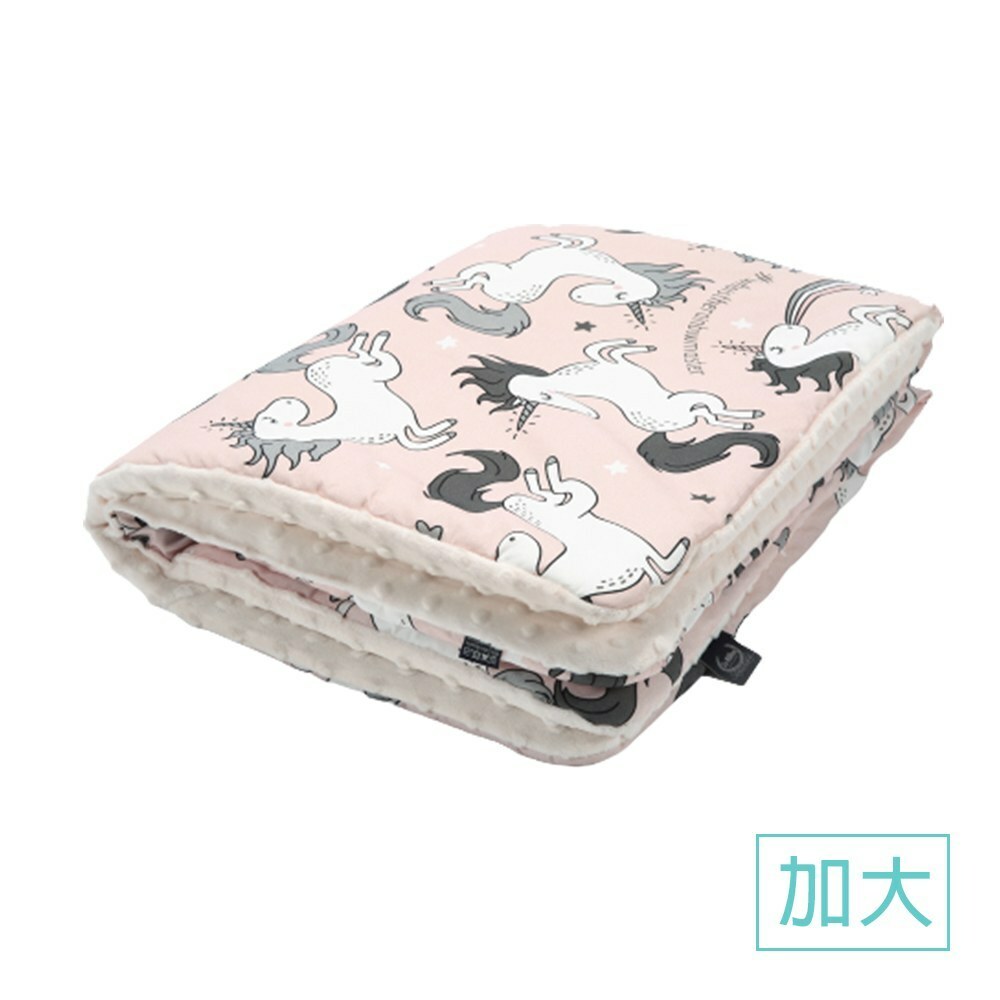 La Millou波蘭 暖膚豆豆毯加大｜童話獨角獸｜雲朵白