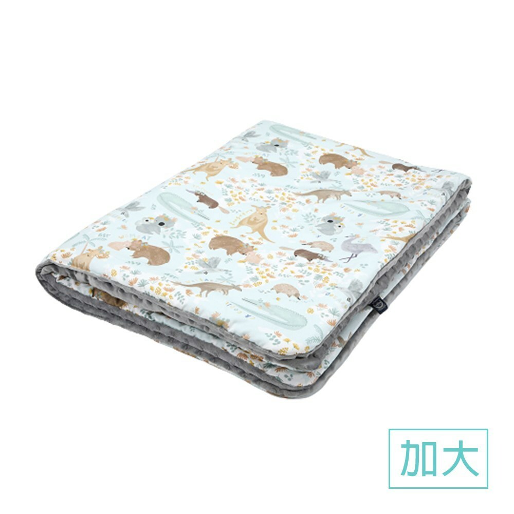 La Millou波蘭 暖膚豆豆毯加大｜澳洲森友會(藍底)｜銀河星空灰