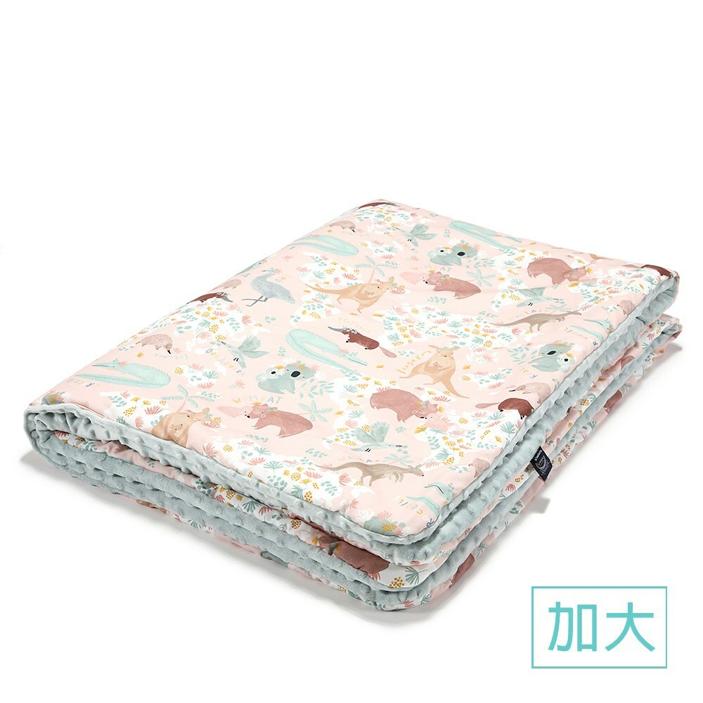 La Millou波蘭 暖膚豆豆毯加大｜澳洲森友會(粉底)｜煙燻香草綠