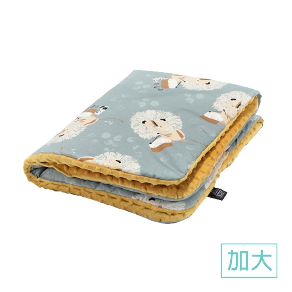 La Millou波蘭 暖膚豆豆毯加大｜鼓手蹦蹦獅｜濃甜蜂蜜黃
