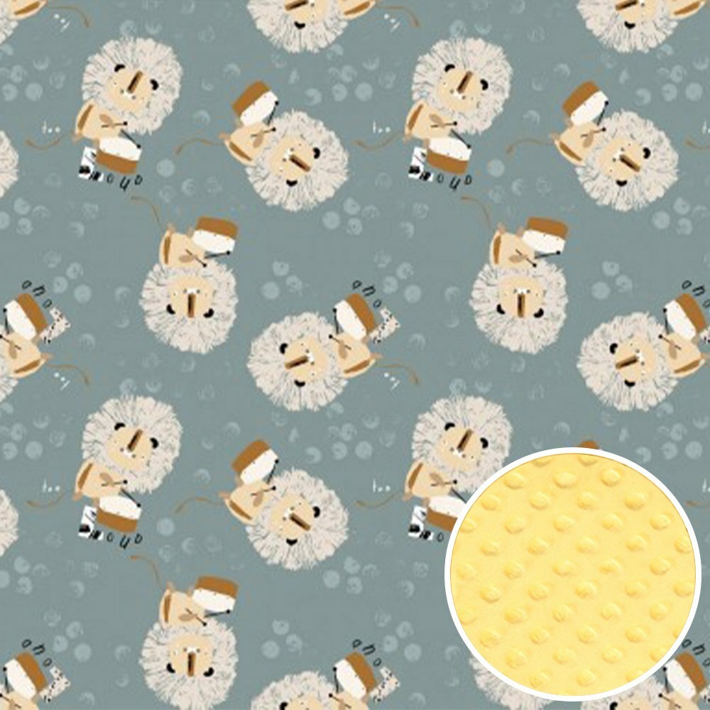 La Millou波蘭 暖膚豆豆毯加大｜鼓手蹦蹦獅｜清恬芒果黃