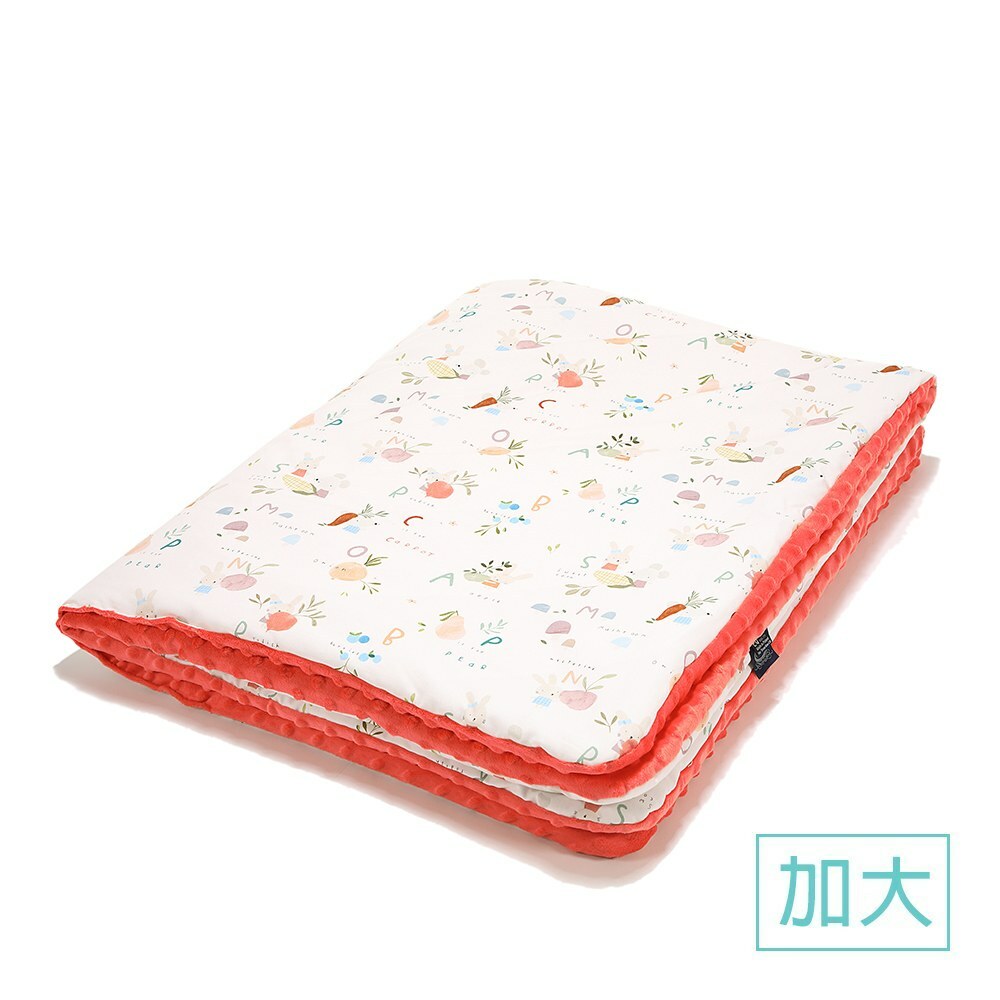 La Millou波蘭 暖膚豆豆毯加大｜兔兔果菜家｜粉橘小太陽