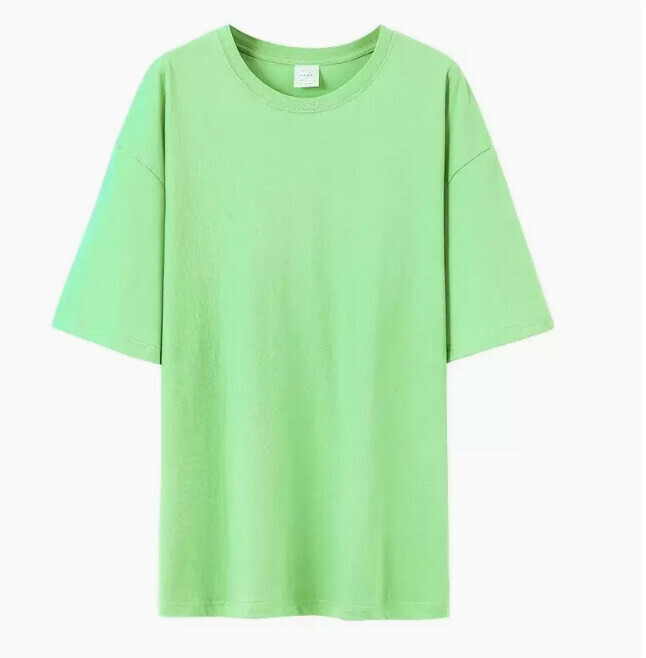 熱賣不透純棉打底短袖t恤男（綠色 尺碼：S-3XL）（下單後聯絡客服確認發貨尺碼）