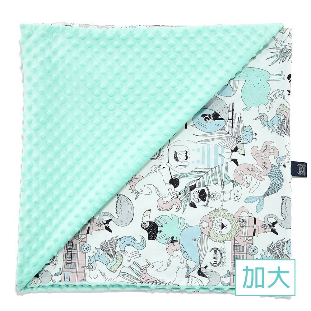 La Millou波蘭 單面巧柔豆豆毯加大｜La Millou Family II｜粉嫩糖果綠