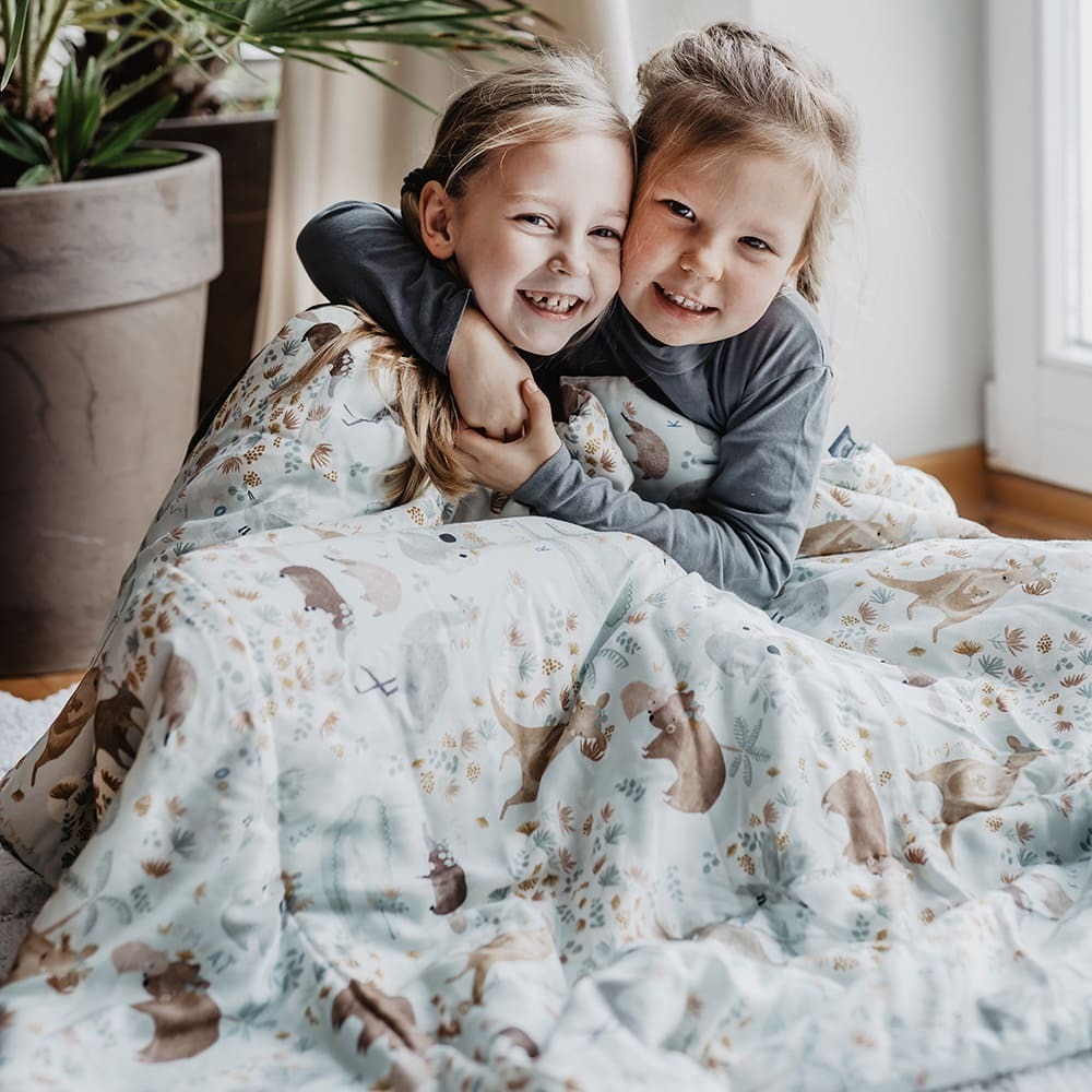 La Millou波蘭 單面巧柔豆豆毯加大｜澳洲森友會(粉底)｜煙燻香草綠