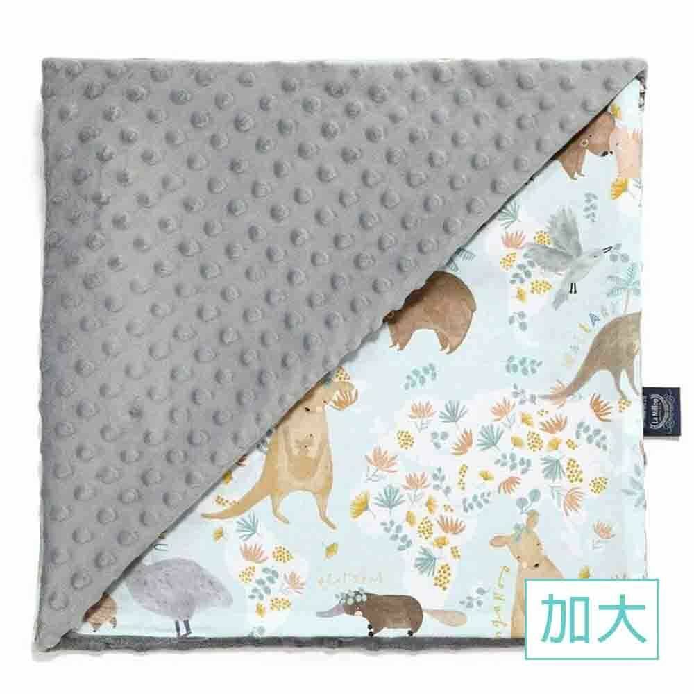 La Millou波蘭 單面巧柔豆豆毯加大｜澳洲森友會(藍底)｜銀河星空灰