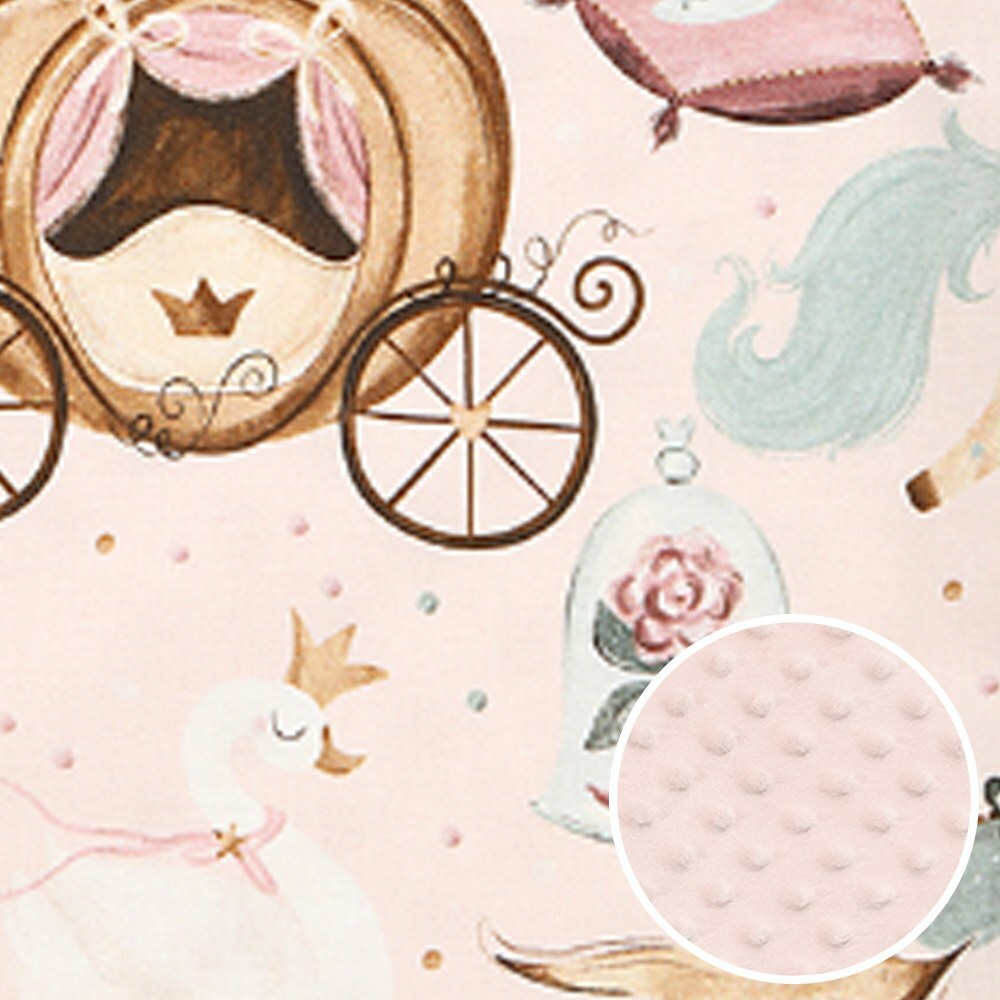 La Millou波蘭 單面巧柔豆豆毯加大｜仙履奇緣(粉底)｜煙燻櫻花粉