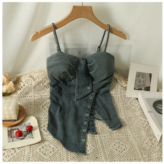 Vintage Denim Camisoles (Vintage Blue) (One Size)