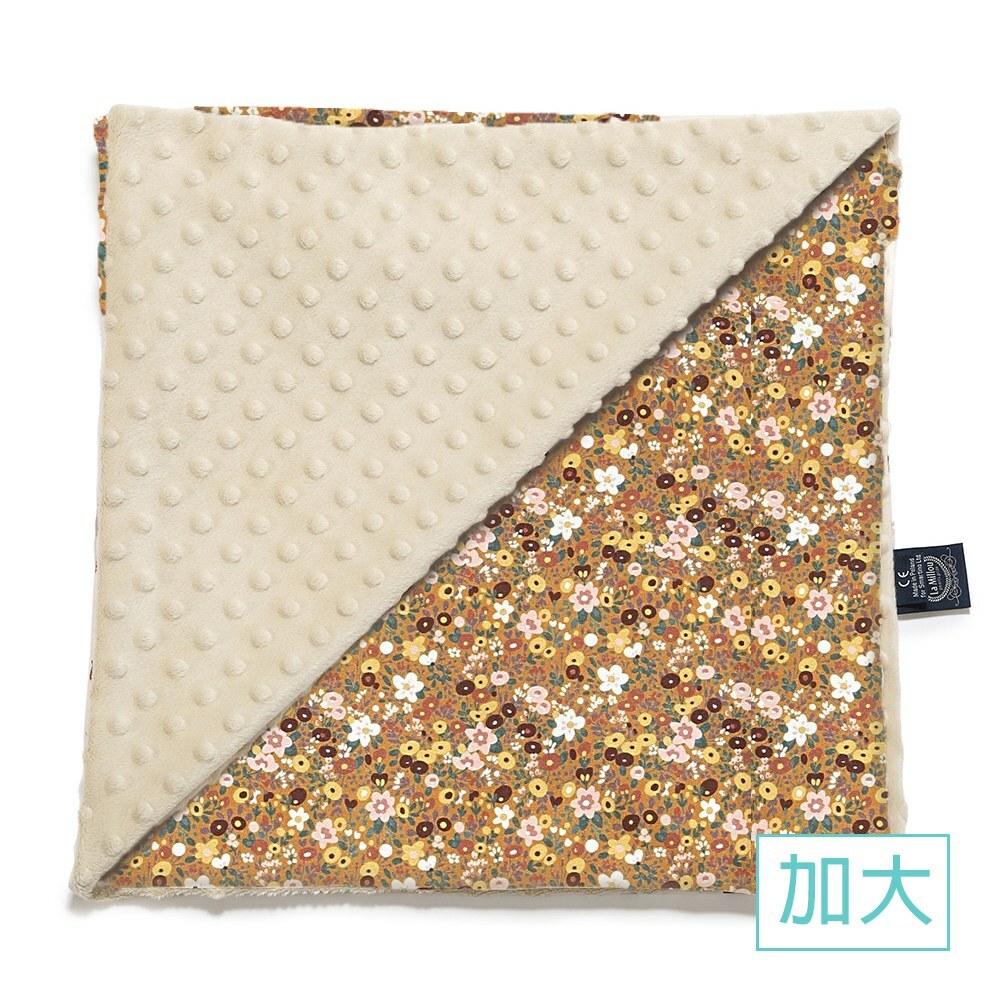 La Millou波蘭 單面巧柔豆豆毯加大｜黃調花海｜伊莉沙白
