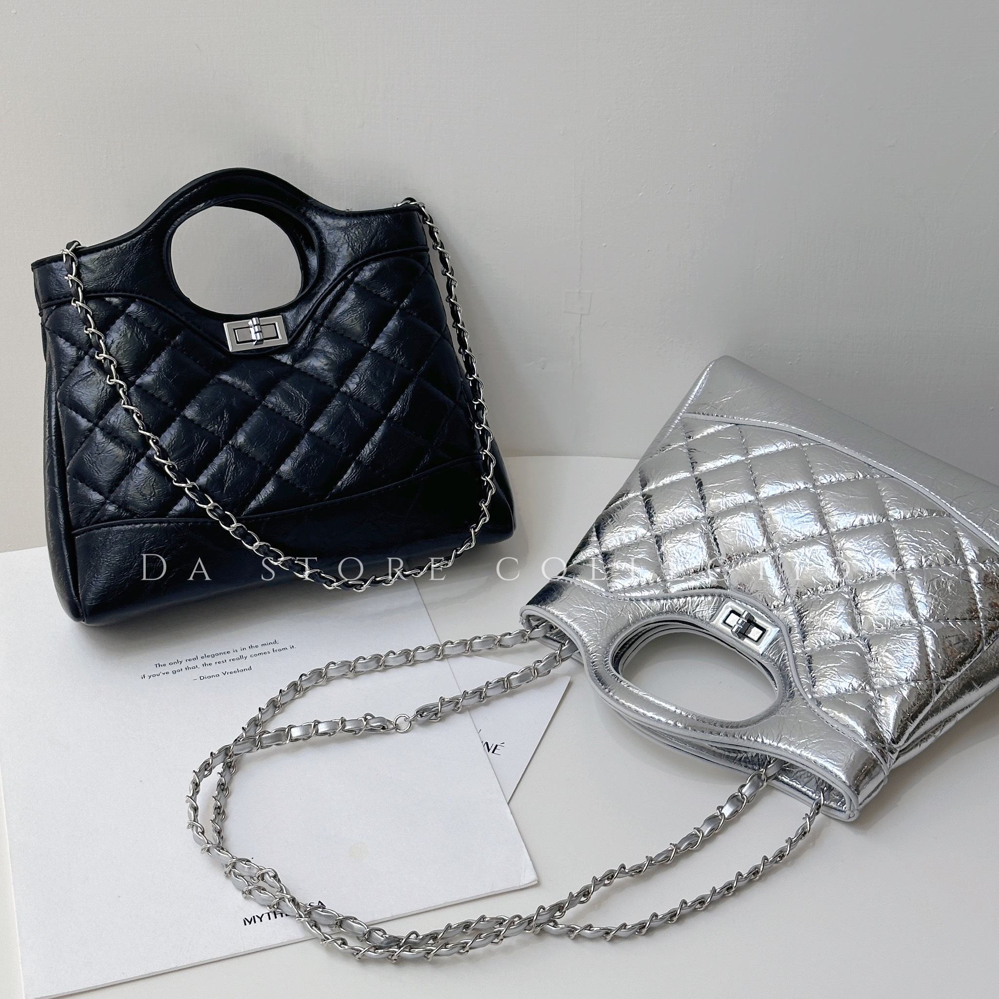 小香風皮穿鏈肩背包/二色