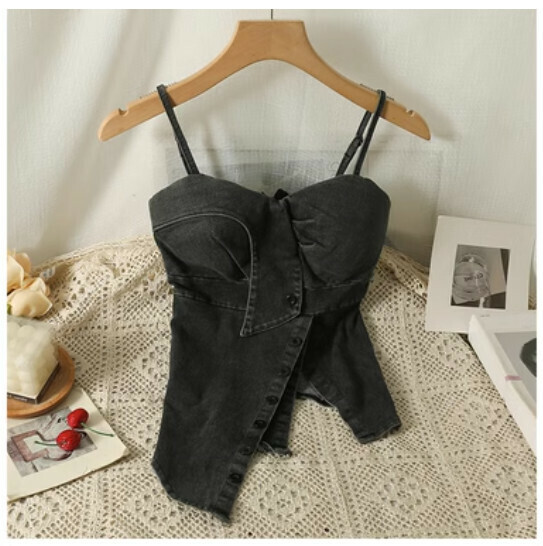 Vintage Denim Camisoles (Smoke) (One Size)