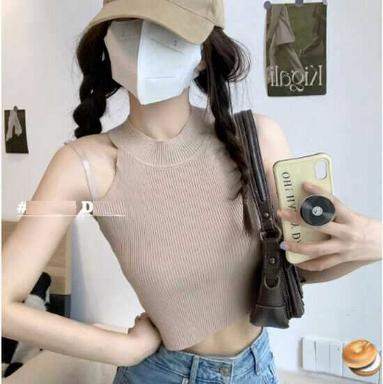 Hot selling knitted vest [khaki] [one size fits all]