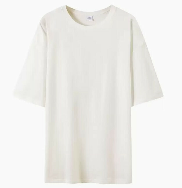 熱賣不透純棉打底短袖t恤男（米杏色 尺碼：S-3XL）（下單後聯絡客服確認發貨尺碼）
