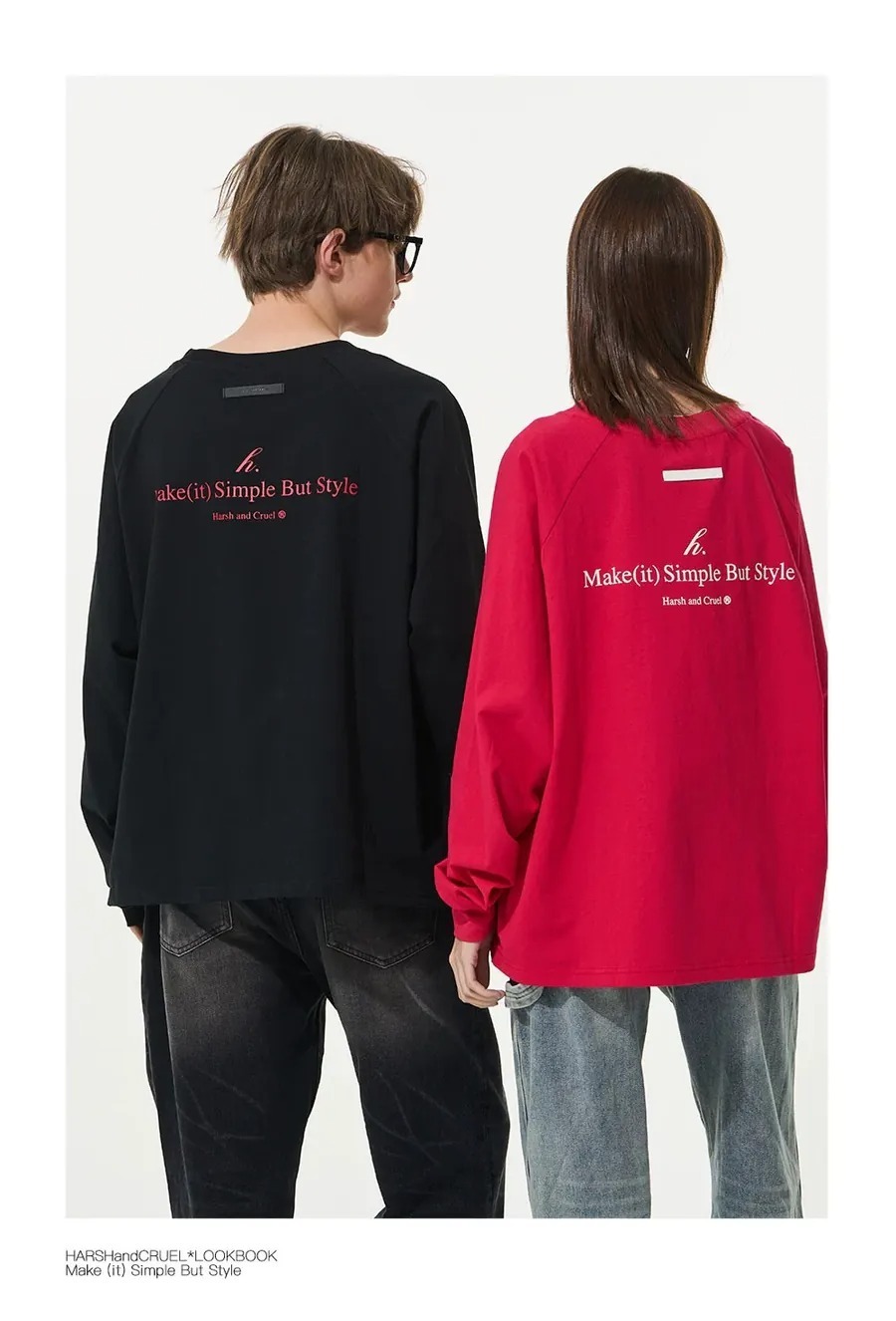 Harsh and Cruel 24SS 字體logo皮標圓領長袖 HL233020559