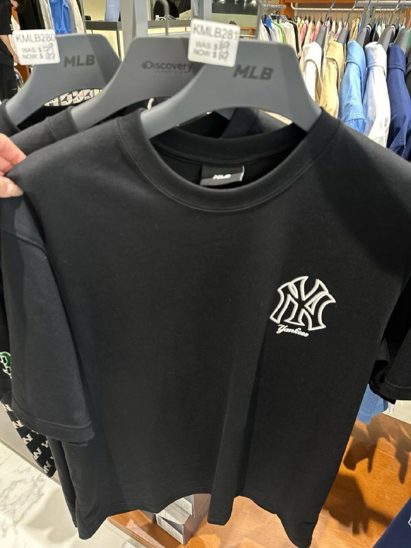 [S] MLB SYMBOL ROUNDING OVERFIT SHORT SLEEVE T SHIRT NEW YORK YANKEES,BLACK, 3ATSB0343GP001-50BKS (SMLB338)