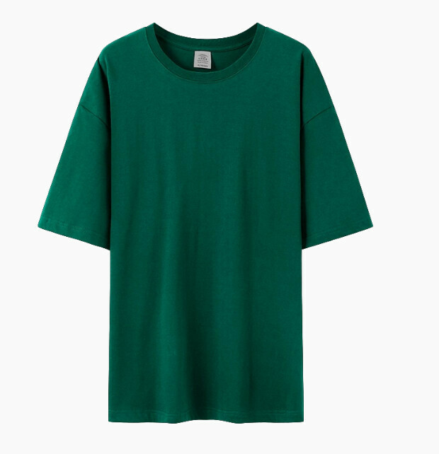 新款不透純棉打底短袖t恤男（墨綠色 尺碼：S-3XL）（下單後聯絡客服確認發貨尺碼）