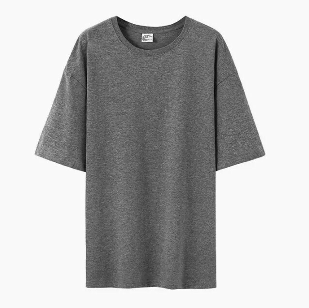 新款不透純棉打底短袖t恤男（深灰色 尺碼：S-3XL）（下單後聯絡客服確認發貨尺碼）
