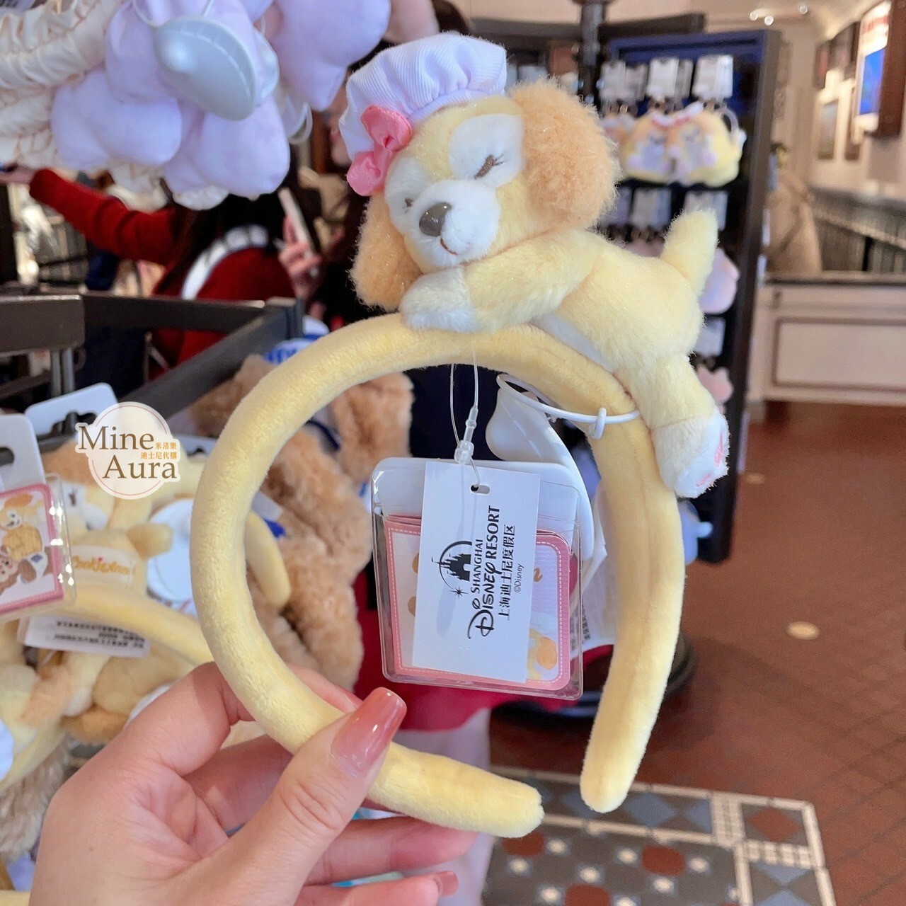 可琦安 餅乾 CookieAnn 絨毛趴趴睡顏 造型 髮圈 髮箍 -上海迪士尼樂園