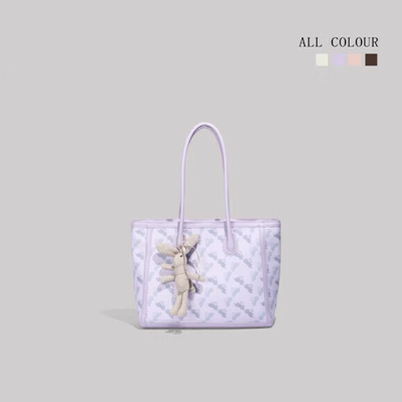 熱賣大容量時尚印花大包包單肩包【紫色】【尺寸：34cm*13cm*26cm】