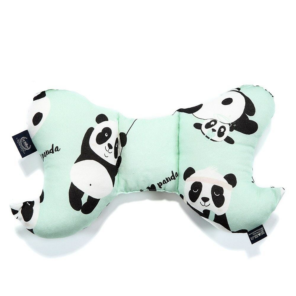 隱藏色 La Millou波蘭 天使枕｜胖達功夫熊(綠底)｜雲朵白-outlet專屬