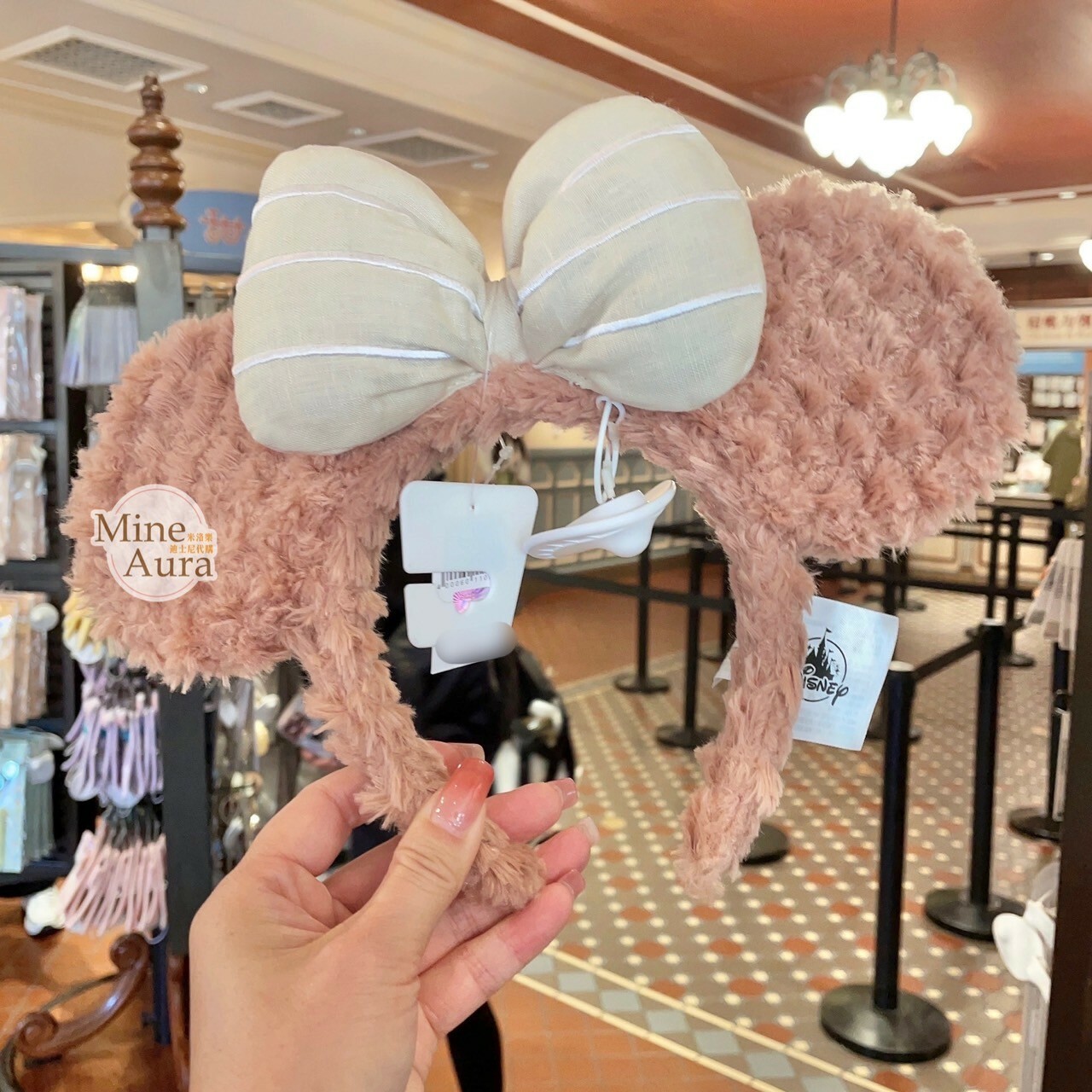 雪莉玫 ShellieMay 絨毛 立體耳朵 造型 髮圈 髮箍 -上海迪士尼樂園