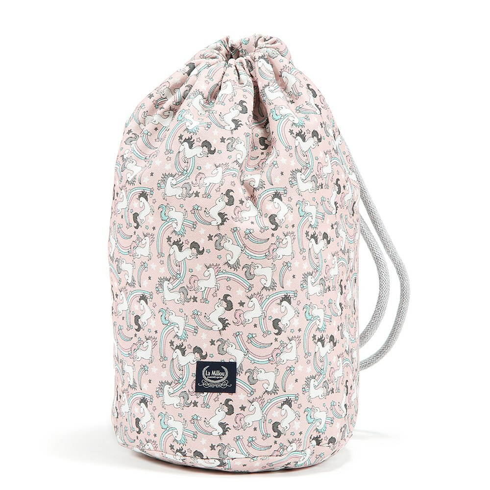 La Millou Moonies沃克兒童束口後背包-童話獨角獸(粉底)-outlet專屬