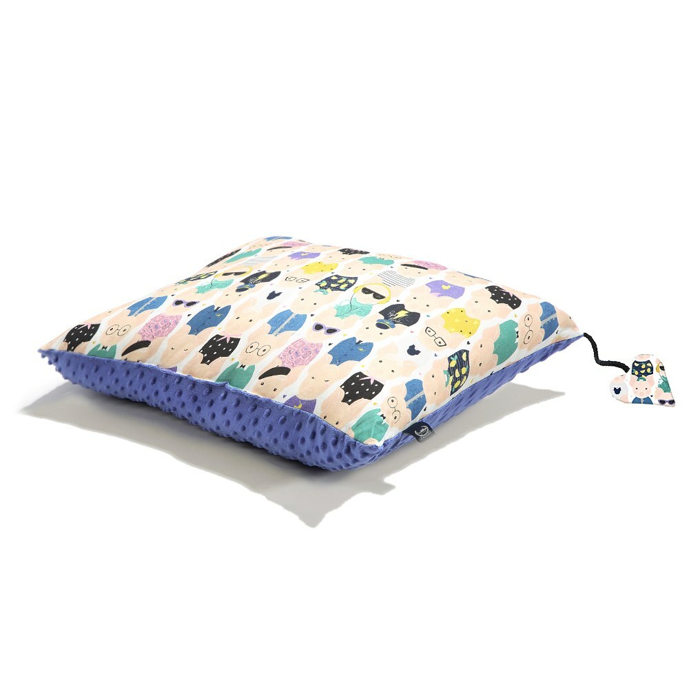 La Millou波蘭 豆豆抱枕｜繽紛萌萌豬｜地中海藍