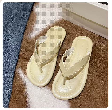 Simple Clip-on Beach Shoes (Yellow/Size 35-40) (Contact Customer Service to confirm the shipping size after placing the order)