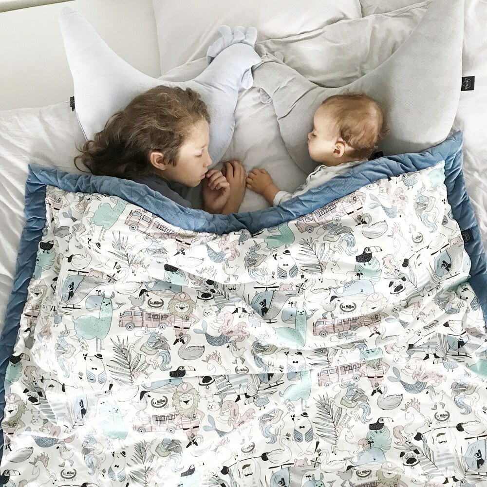 La Millou波蘭 Velvet頂級棉柔雙面柔柔毯大人款｜黃調花海｜舒柔米褐