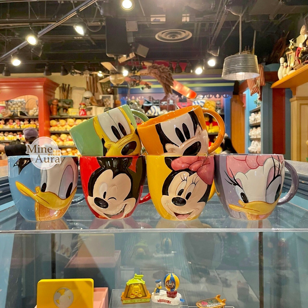 米妮 Minnie 大臉圖案 陶瓷馬克杯 水杯 -上海迪士尼樂園