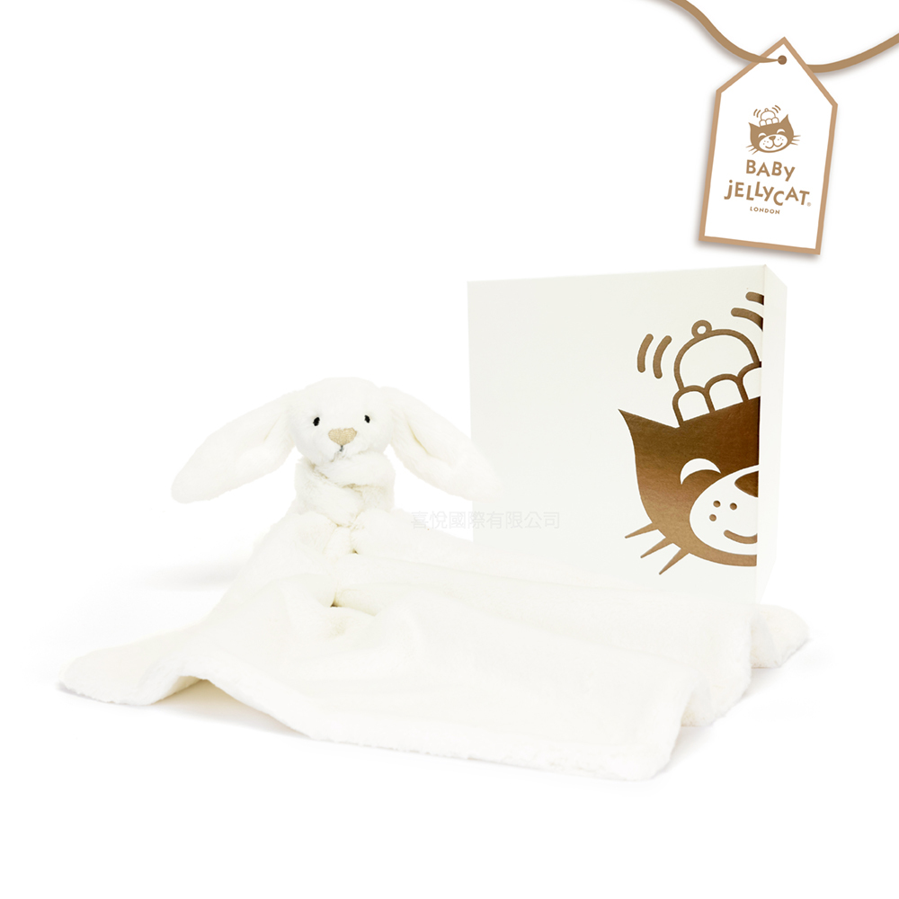 jellycat Bashful Luxe Bunny Soother 奢華致臻安撫兔 Luna 月光白玫瑰 安撫巾