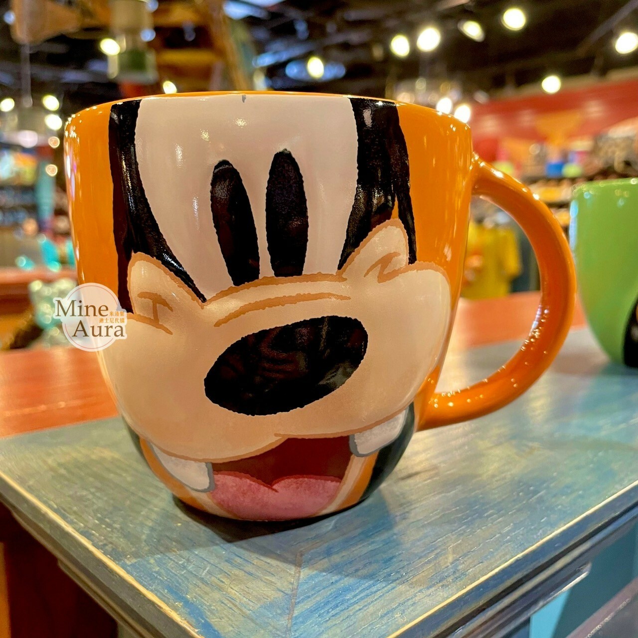 高飛狗 Goofy 大臉圖案 陶瓷馬克杯 水杯 -上海迪士尼樂園