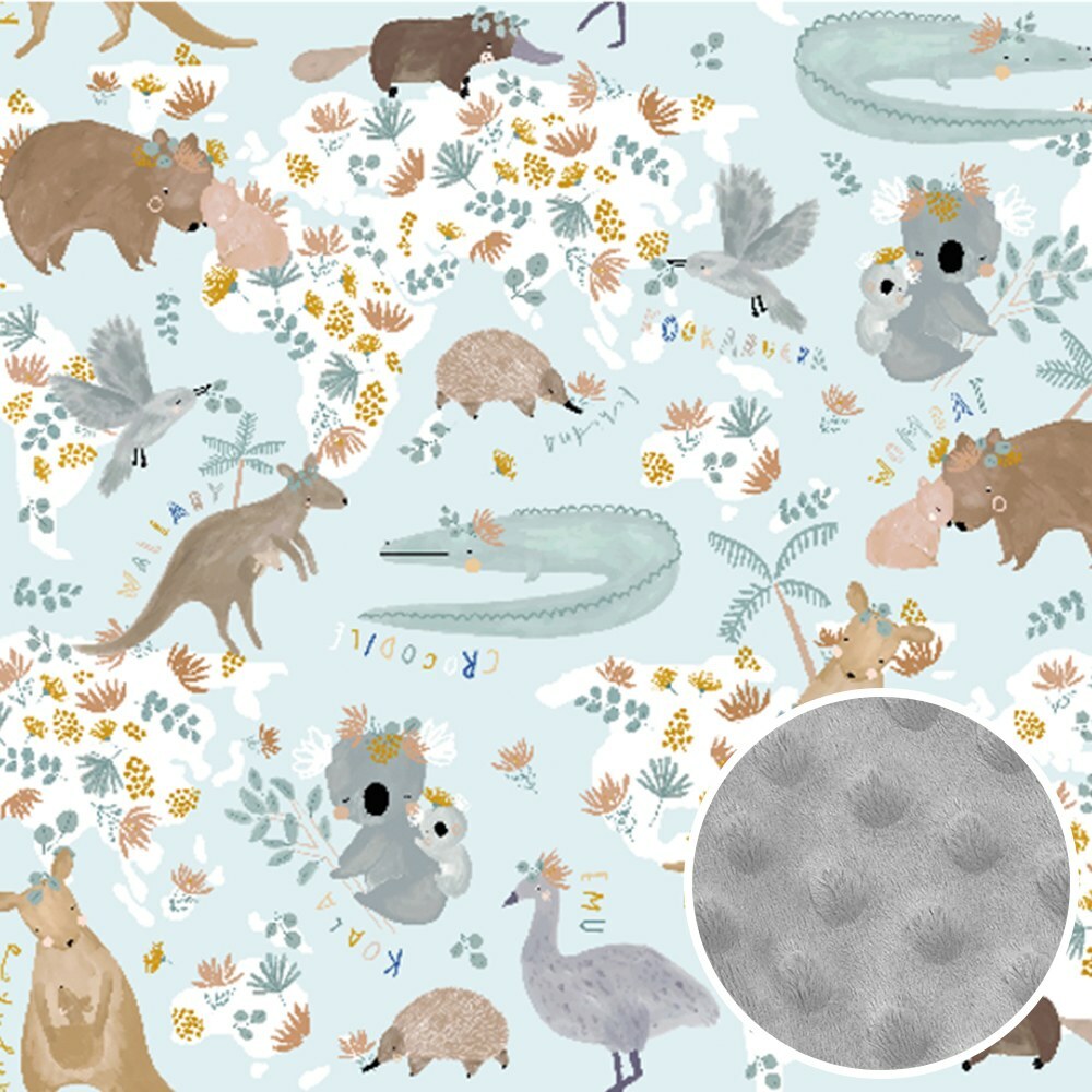 La Millou波蘭 暖膚豆豆毯大人款(140x220cm)｜澳洲森友會(藍底)｜銀河星空灰