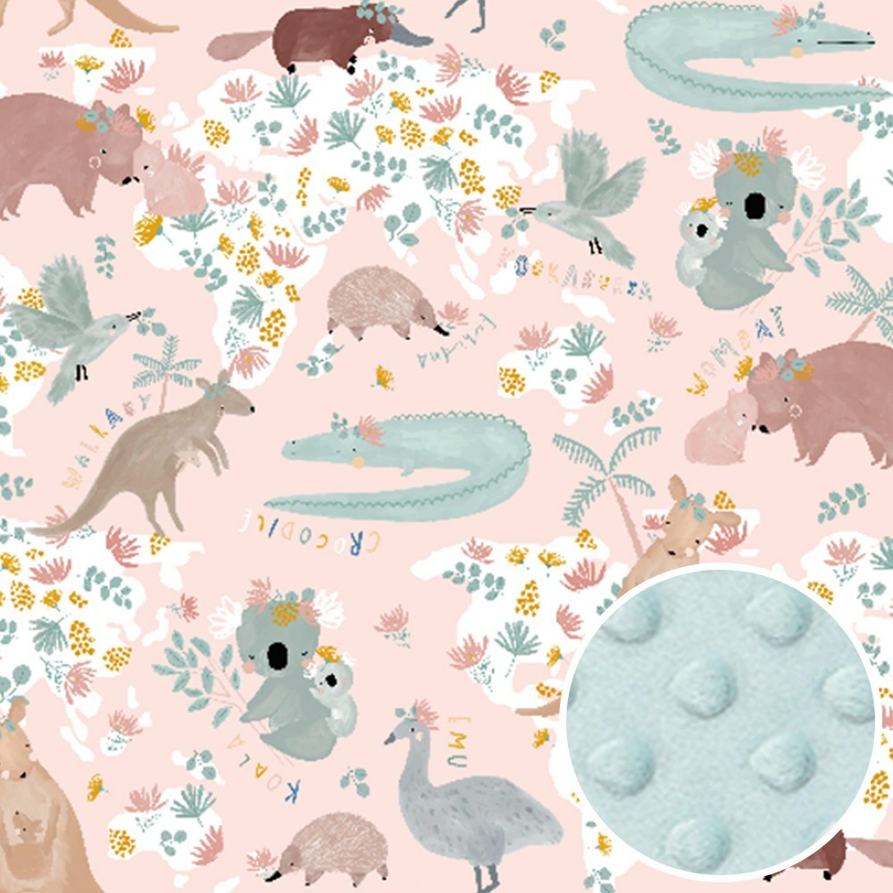 La Millou波蘭 暖膚豆豆毯大人款(140x220cm)｜澳洲森友會(粉底)｜煙燻香草綠