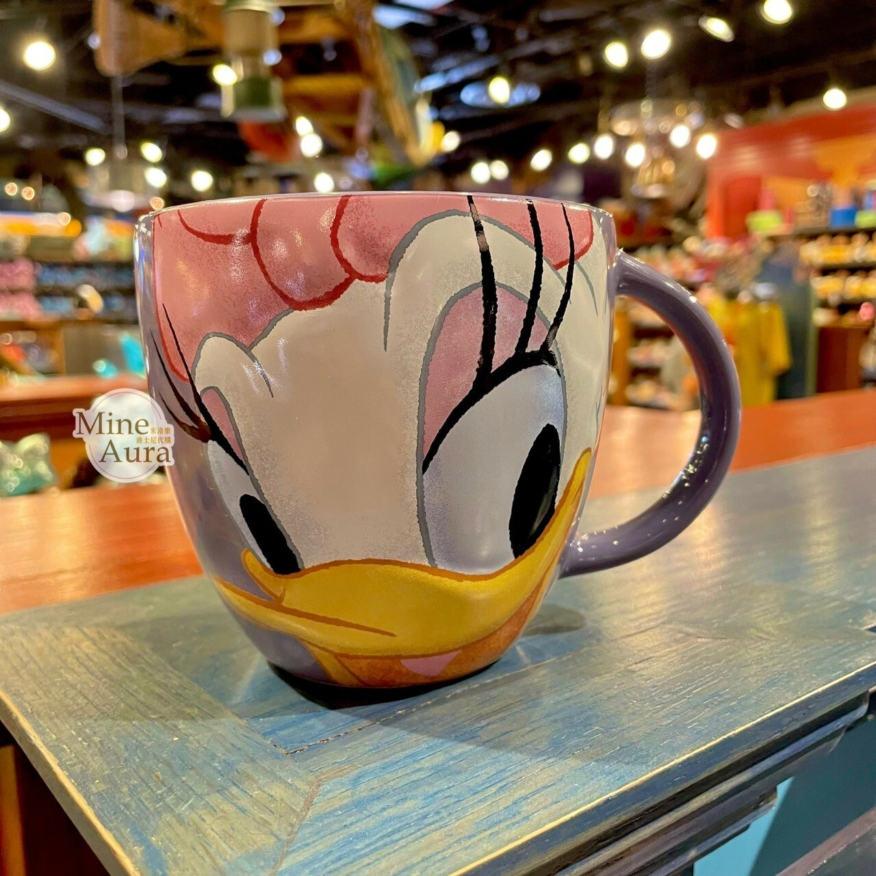 黛西 Daisy 大臉圖案 陶瓷馬克杯 水杯 -上海迪士尼樂園