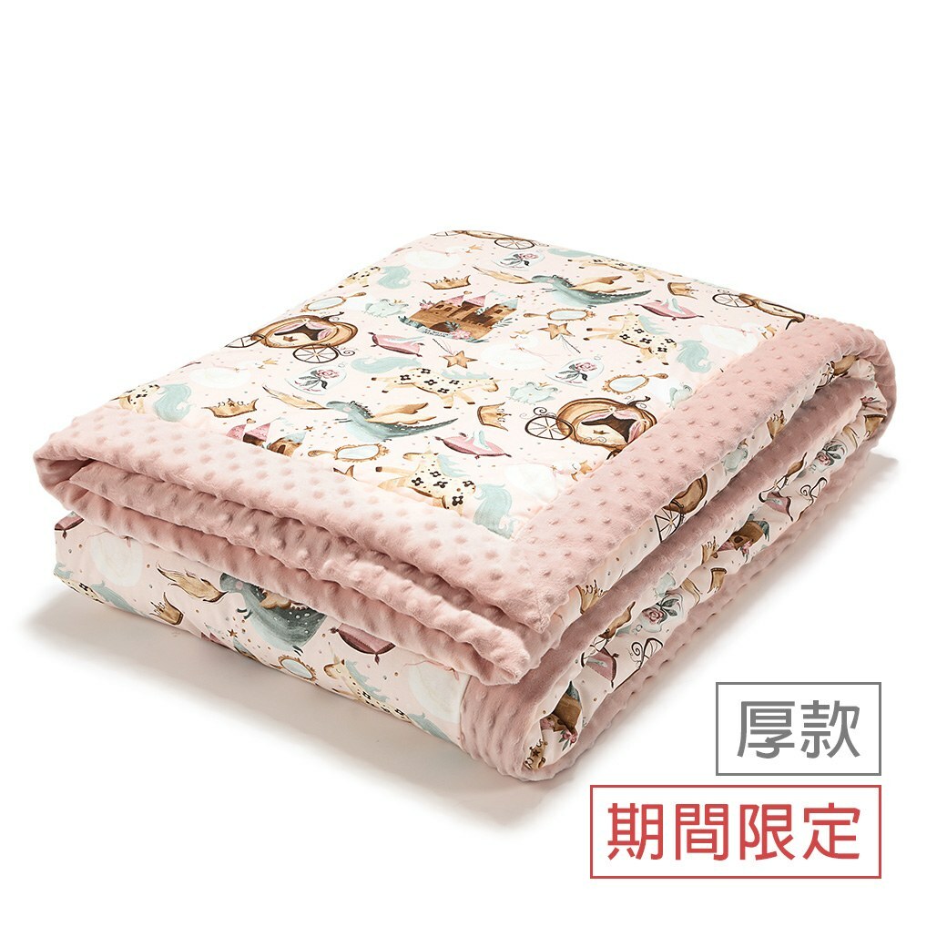 La Millou波蘭 暖膚豆豆毯大人款(140x220cm)｜仙履奇緣(粉底)｜煙燻櫻花粉