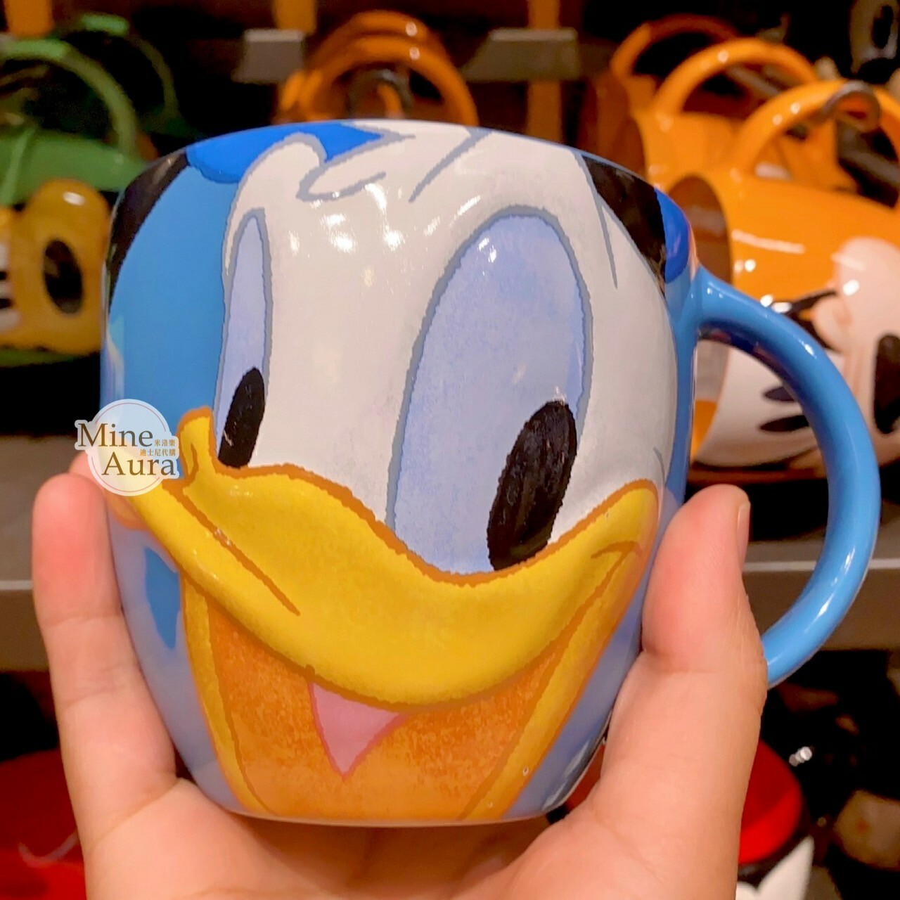 唐老鴨 Donald 大臉圖案 陶瓷馬克杯 水杯 -上海迪士尼樂園